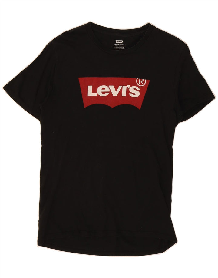 LEVI'S Mens Graphic T-Shirt Top Small Black Cotton Vintage Levi's and Second-Hand Levi's from Messina Hembry 