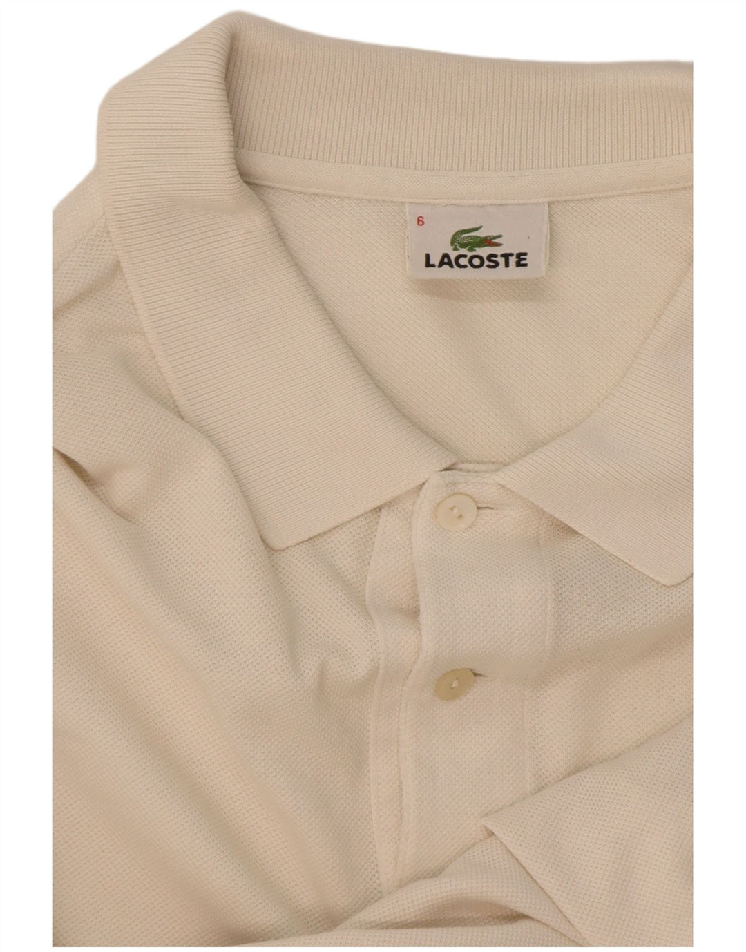 Tricou polo pentru bărbați Lacoste Mărimea 6 XL Alb