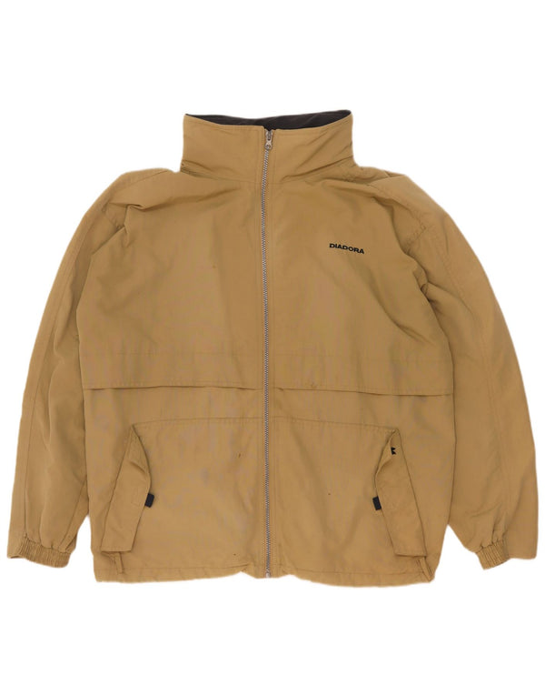 Jachetă de ploaie Diadora pentru bărbați cu glugă UK 42 XL Kaki Poliamidă