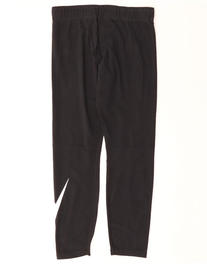 Leggings grafic NIKE pentru femei UK 14, bumbac mediu negru