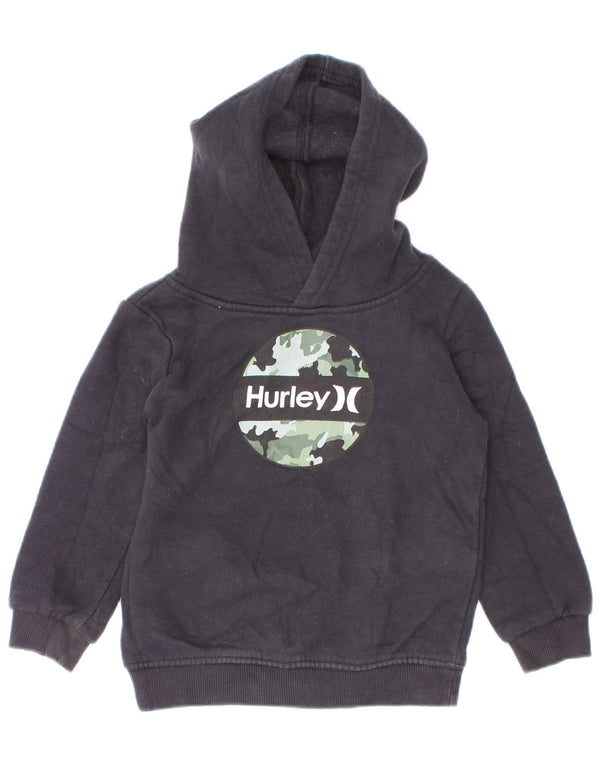 Pulover cu glugă cu grafic Hurley Baby Boys 18-24 luni bumbac negru