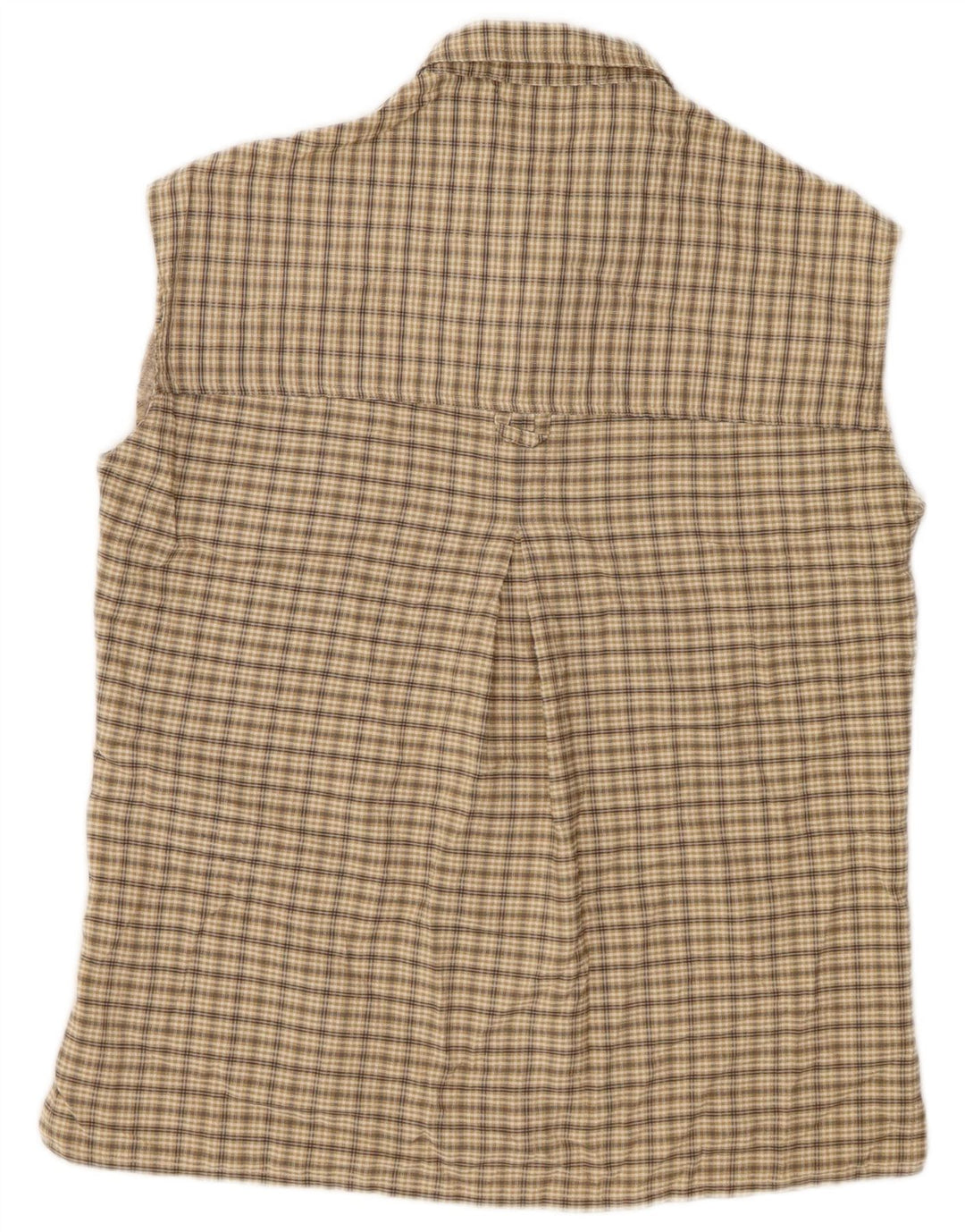 Cămașă fără mâneci pentru femei JACK WOLFSKIN UK 10 Small Beige Check Poliester