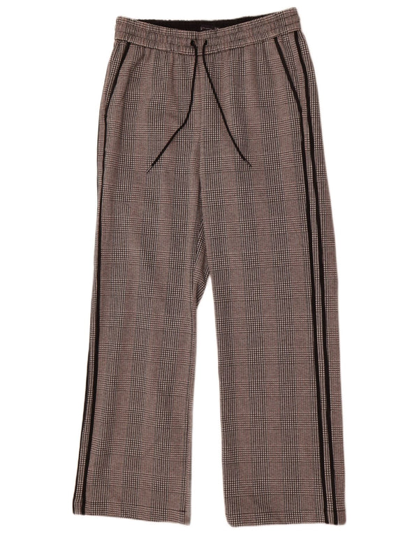 Marks & Spencer Pantaloni casual cu grafic pentru femei UK 12 Medium W30 L29 Gri