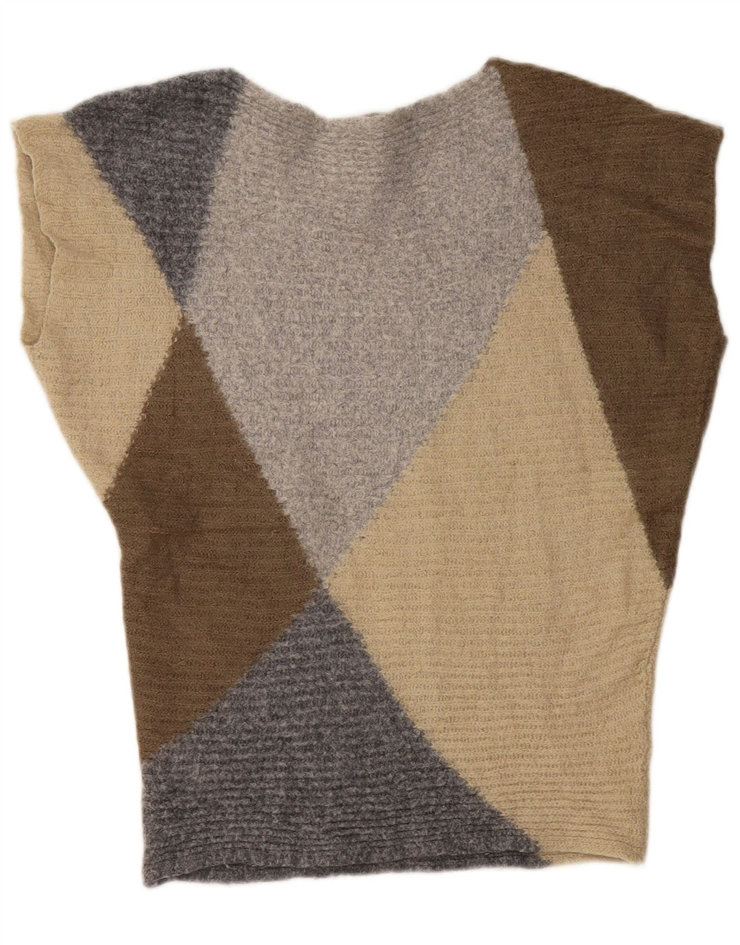 Pulover de damă BENETTON cu gât de barcă UK 14 Medium Multicolor