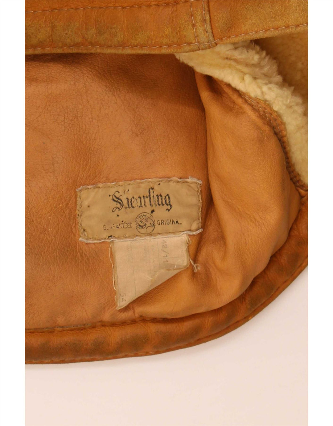 Jachetă vintage pentru bărbați din shearling UK 42 XL bej din shearling