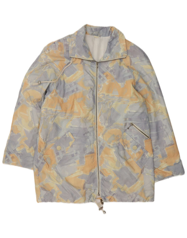 Jachetă vintage pentru damă, cu model abstract, ruptură de vânt EU 42 mare, multicoloră