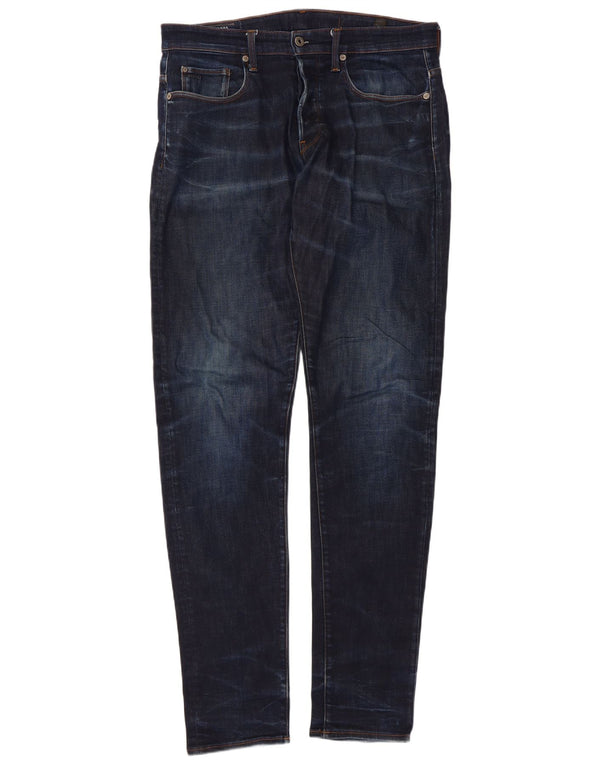 Blugi G-Star 3301 Tapered pentru bărbați L33 L36 Bumbac bleumarin