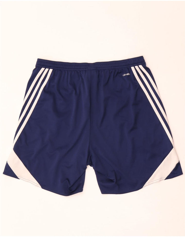 Pantaloni scurți sport pentru bărbați Adidas Climalite, mari, albastru, poliester color bloc