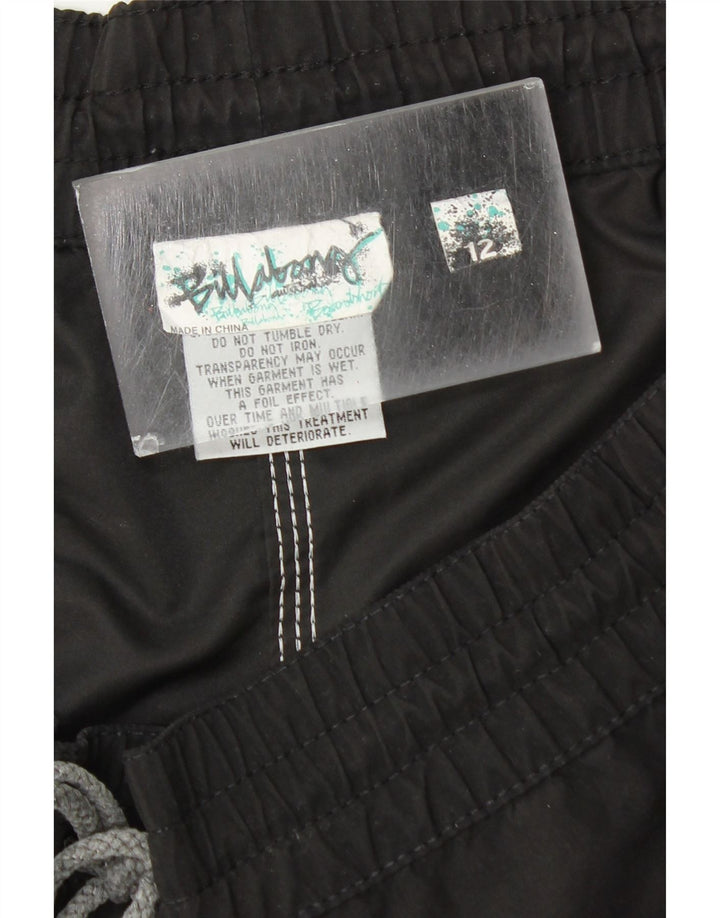 BILLABONG Pantaloni scurți de înot grafic pentru femei US 12 Poliester negru mare