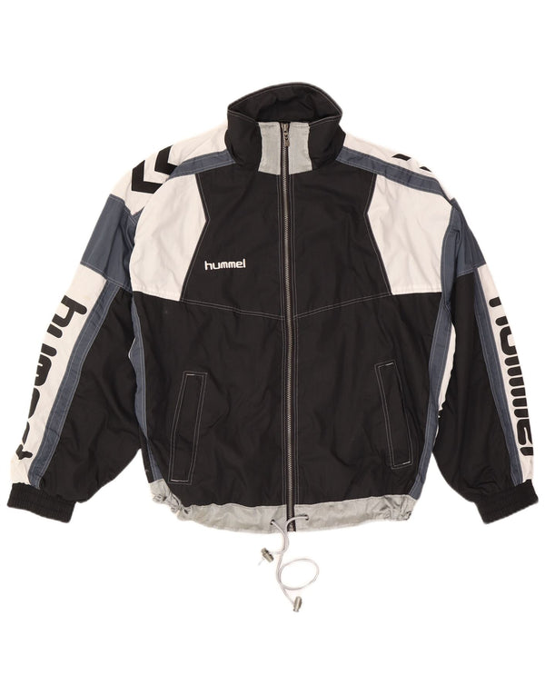 Jachetă de trening grafică pentru bărbați Hummel, XL, poliester color bloc negru