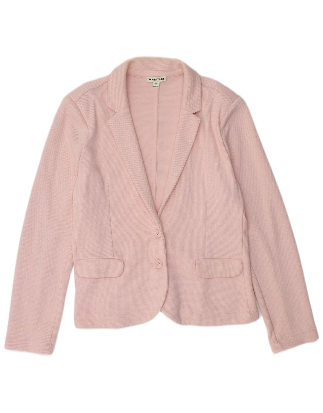 Blazer pentru femei Whistles cu 2 nasturi, UK 16, mare, bumbac, roz