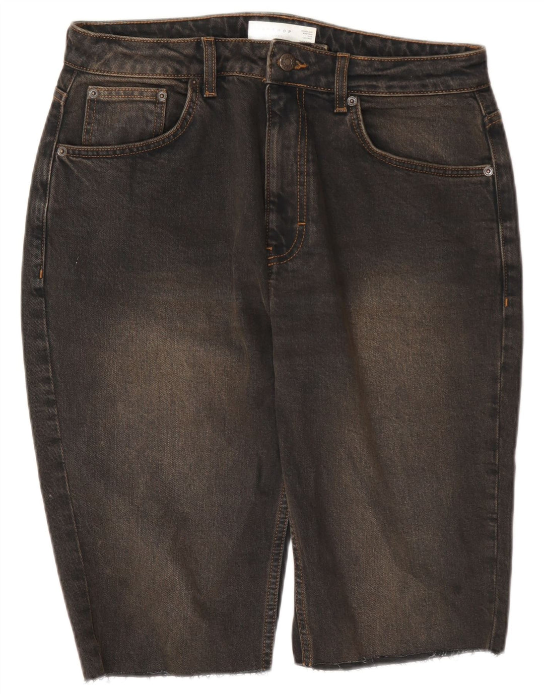 Pantaloni scurți din blugi pentru femei Topshop W30 bumbac mediu negru