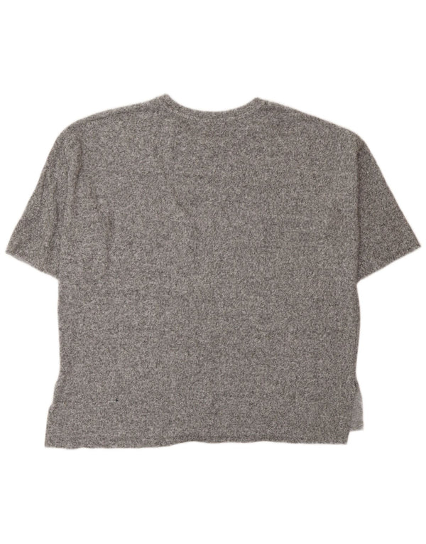 Tricou supradimensionat Trafaluc pentru femei Zara UK 10 Small Grey Flecked