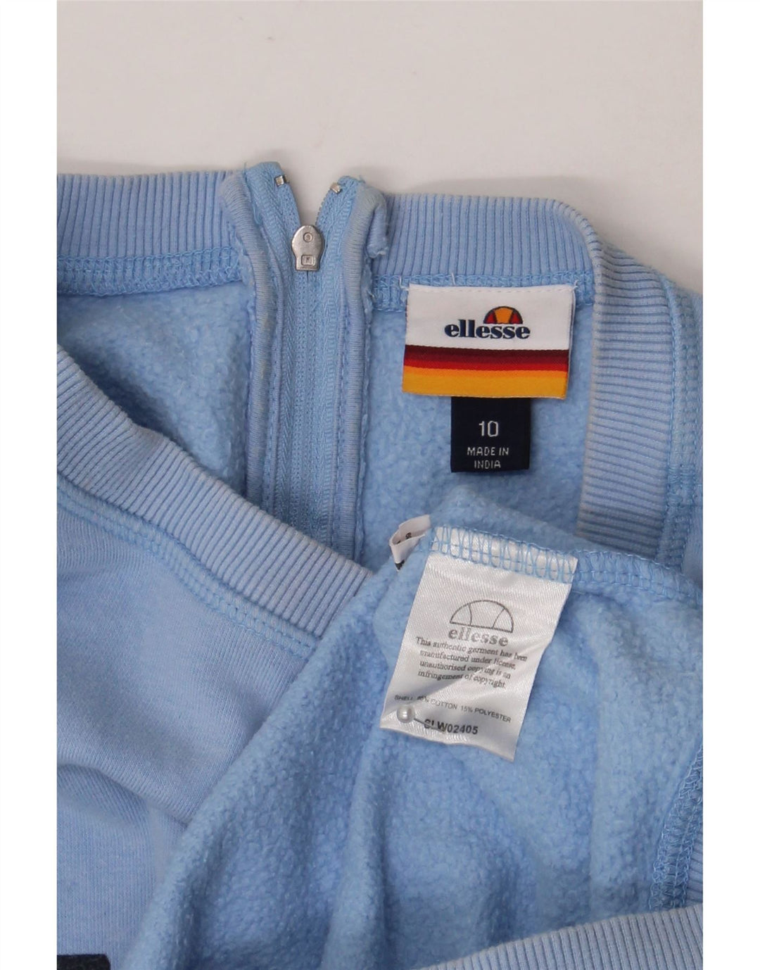 Pulover supradimensionat cu grafic pentru femei Ellesse UK 10 Bumbac albastru mic
