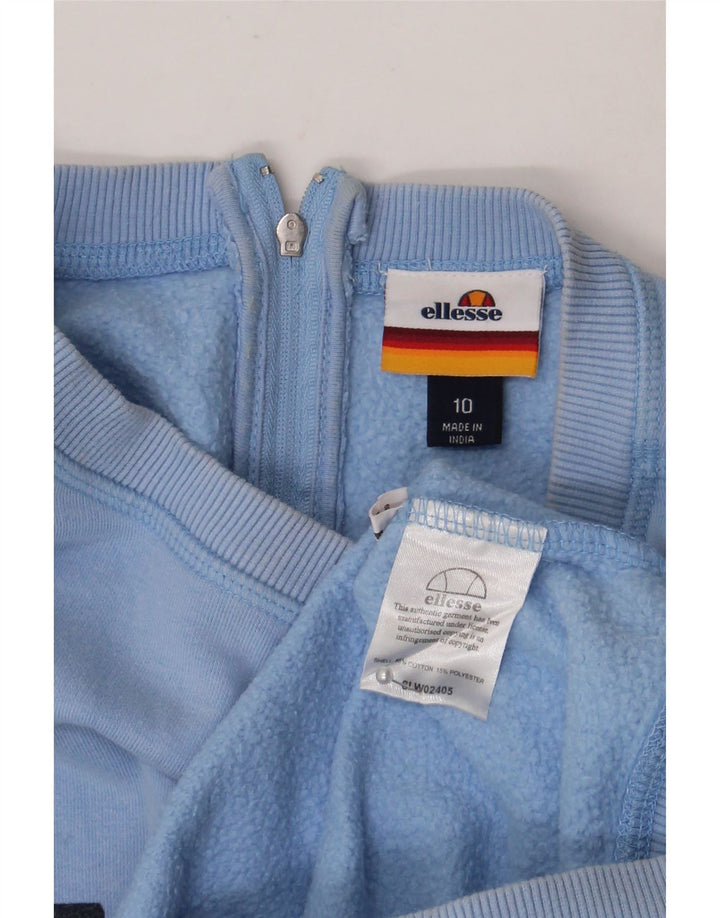Pulover supradimensionat cu grafic pentru femei Ellesse UK 10 Bumbac albastru mic