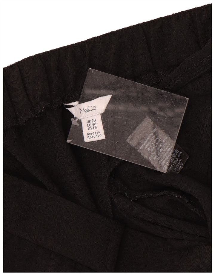 Pantaloni scurti chino pentru femei M&Co UK 20 2XL W40 Poliester negru