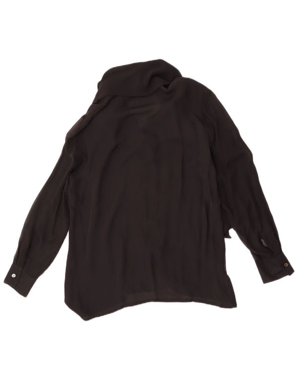 Blunauta Femei Blunauta camasa cu cravata in fata IT 44 Medium Black Silk