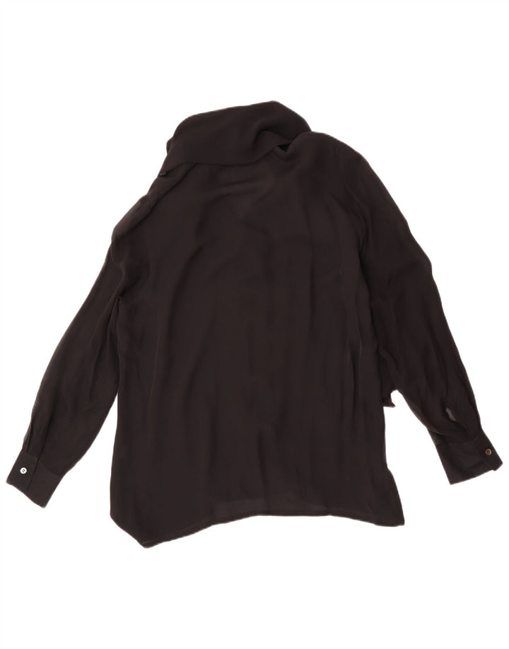 Blunauta Femei Blunauta camasa cu cravata in fata IT 44 Medium Black Silk