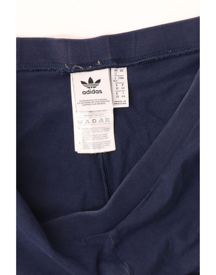 Leggings pentru femei Adidas UK 12 Medium Bluemarin Bumbac