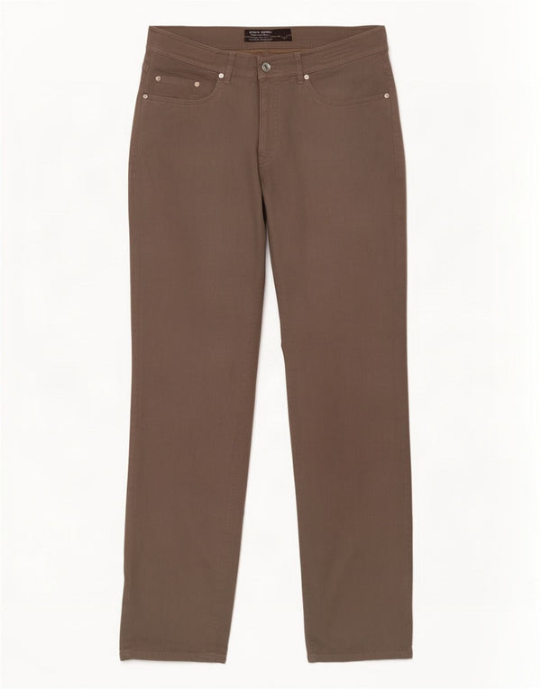 Pantaloni casual drepti pentru bărbați Pierre Cardin Lyon W34 L32 bumbac maro