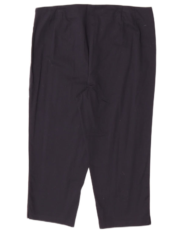 Pantaloni Capri pentru femei Marks & Spencer UK 14 Large W32 L20 Bleumarin Bumbac