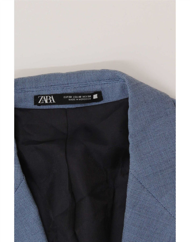 Blazer pentru bărbați Zara cu 2 nasturi EU 50 Albastru mediu