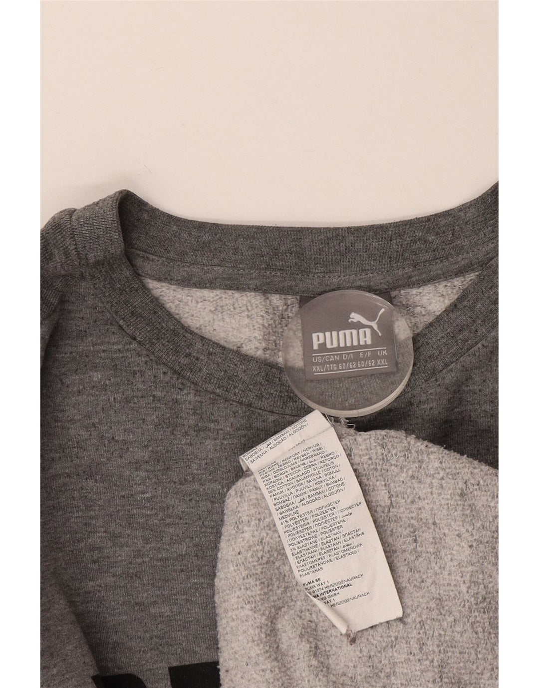Pulover grafic PUMA pentru bărbați, bumbac gri 2XL