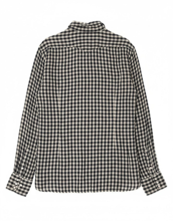 Cămașă Western pentru bărbați Stefanel, mare, albastru, bumbac vichy