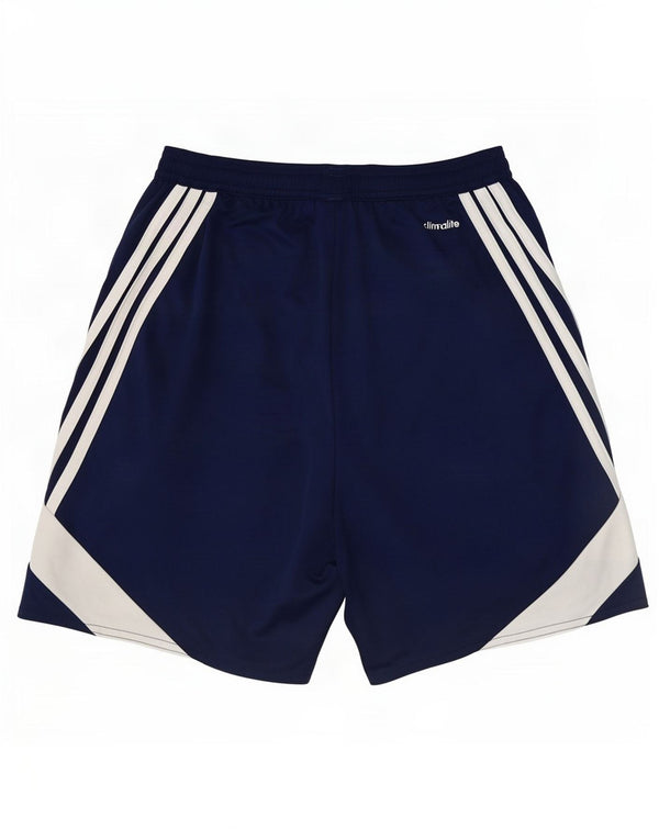 Pantaloni scurți sport pentru bărbați Adidas Climalite, mici, bleumarin, poliester color bloc