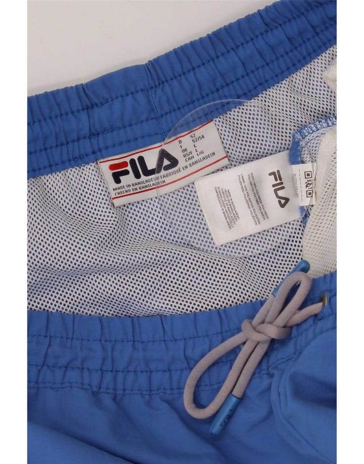 Pantaloni scurți de înot Fila pentru bărbați, mari, albastru, nailon color bloc