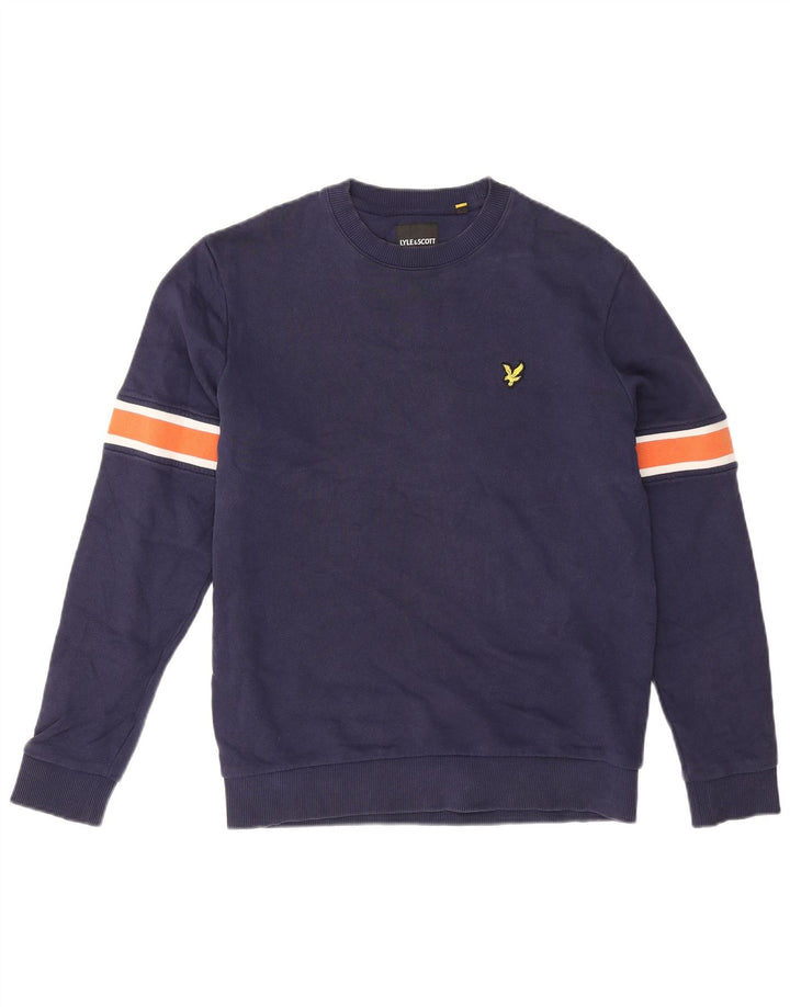 Pulover pentru bărbați Lyle & Scott Pulover mic, albastru bleumarin, bumbac color bloc