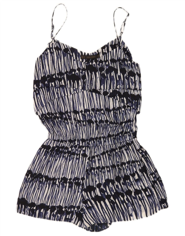 Combi fără mâneci cu model abstract pentru femei Zara UK 6 XS bleumarin