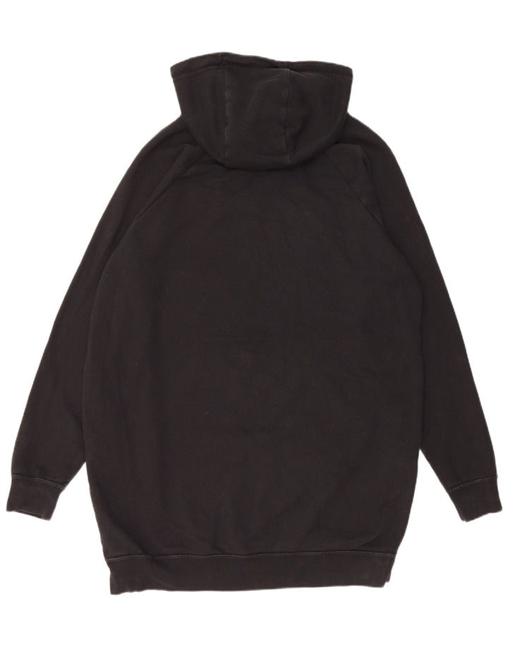 Pulover supradimensionat pentru femei Nike cu paragate UK 14, bumbac mediu negru