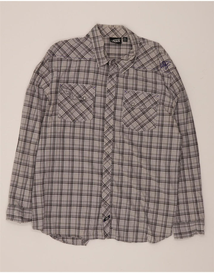 Cămașă Vans pentru bărbați 2XL, bumbac cu carouri gri