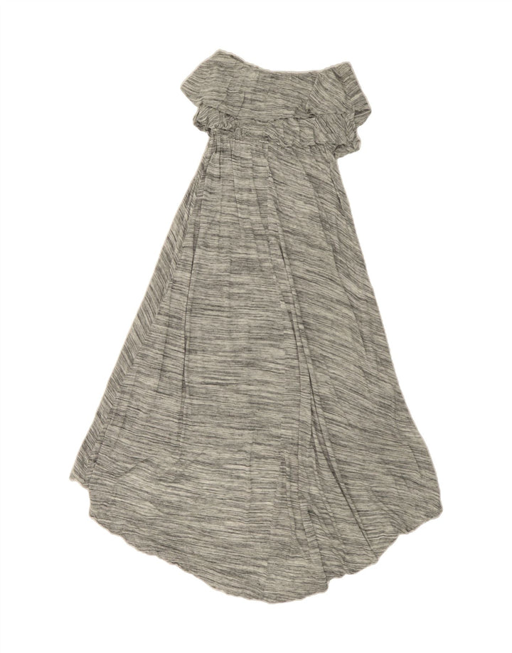 MOSSIMO Womens Maxi Strapless Dress UK 12 Medium Grey Striped Cotton Vintage Mossimo and Second-Hand Mossimo from Messina Hembry 