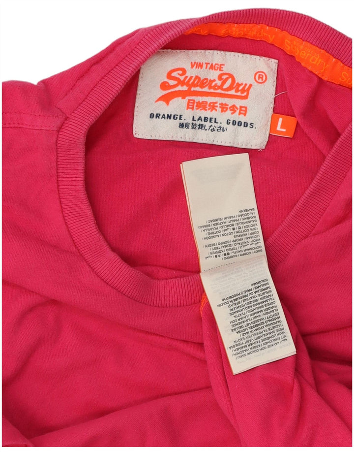 Tricou Superdry pentru femei Top mare bumbac roz