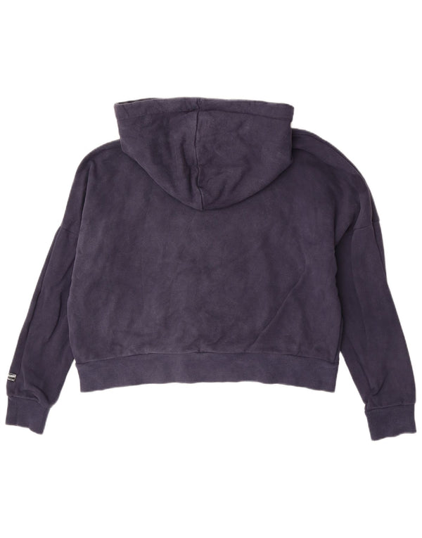 Jumper Superdry pentru femei, crop supradimensionat, cu hanocă, UK 14, mare, bleumarin