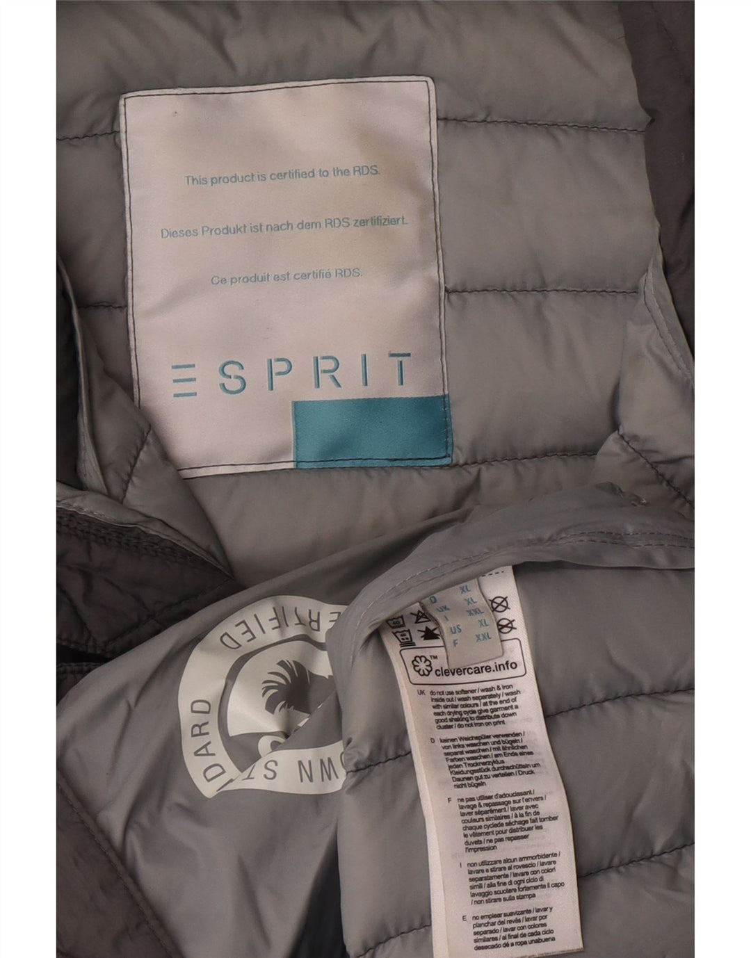 ESPRIT Womens Padded Jacket UK 18 XL Grey Polyamide