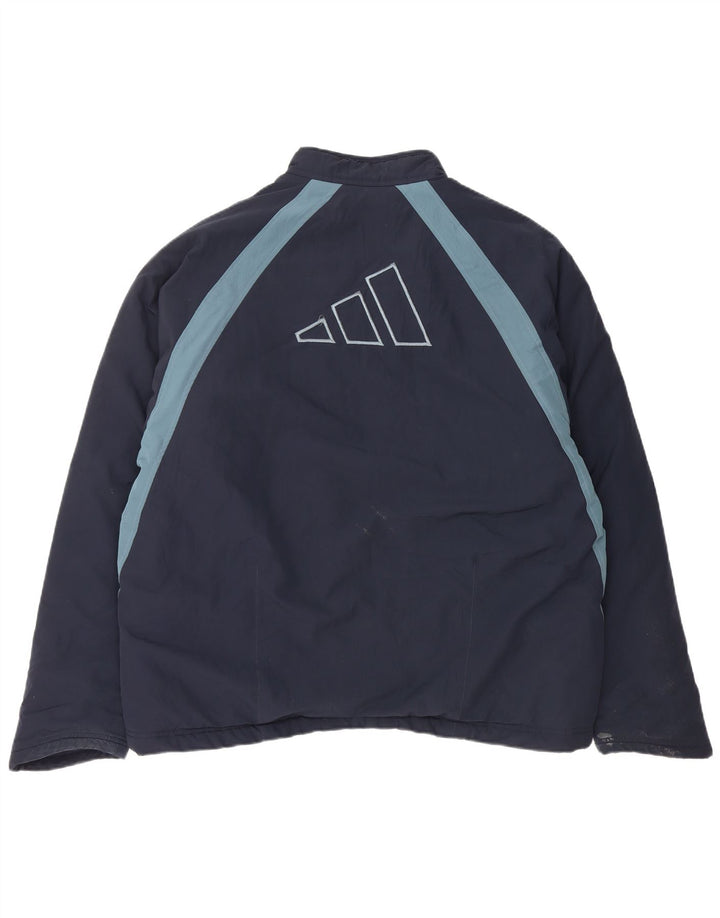 Jachetă de top pentru trening grafic pentru bărbați Adidas, mare, albastru, poliester