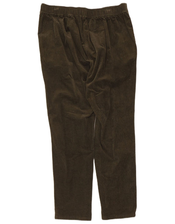 Pantaloni din velur pentru femei Marks & Spencer UK 16 Large W36 L27 Khaki