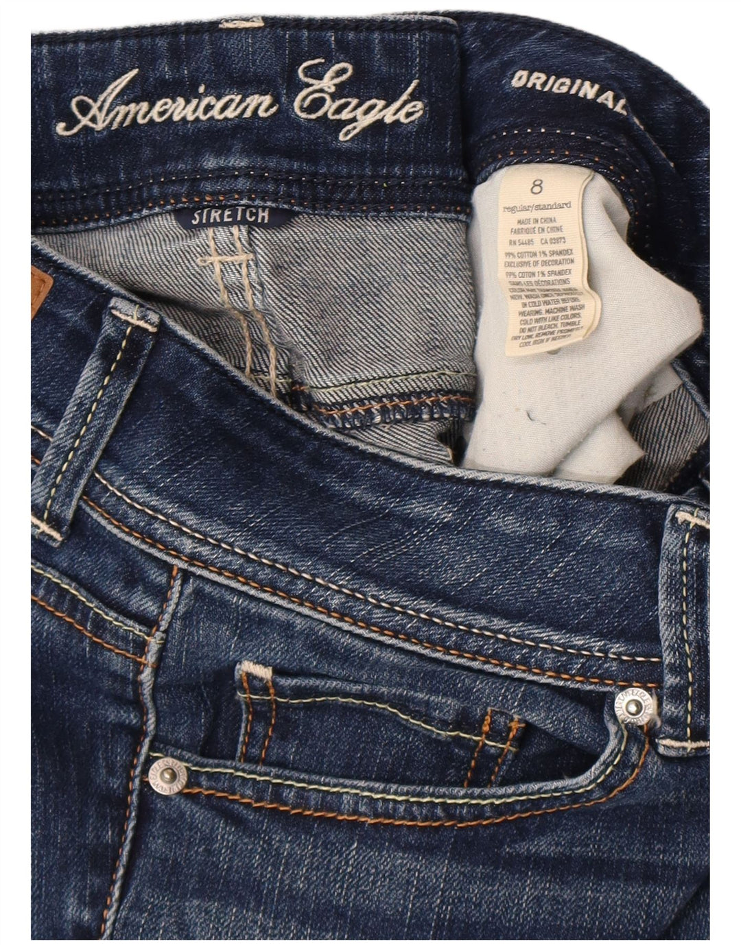 American Eagle Blugi Bootcut pentru femei US 8 Medium W32 L32 Bumbac albastru