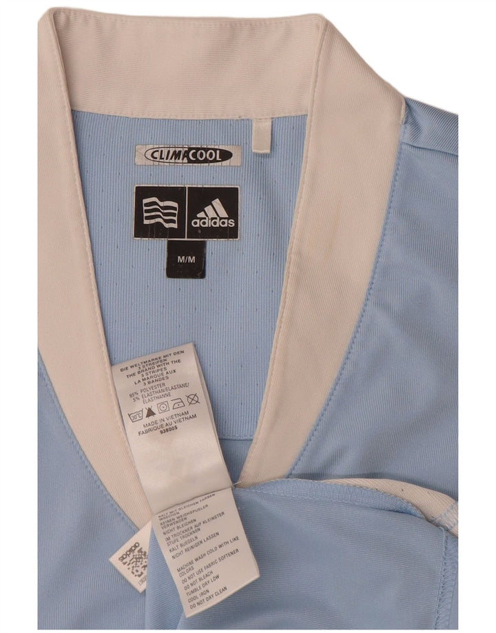 Tricou ADIDAS Climacool pentru femei UK 14 Medium Blue Colorblock