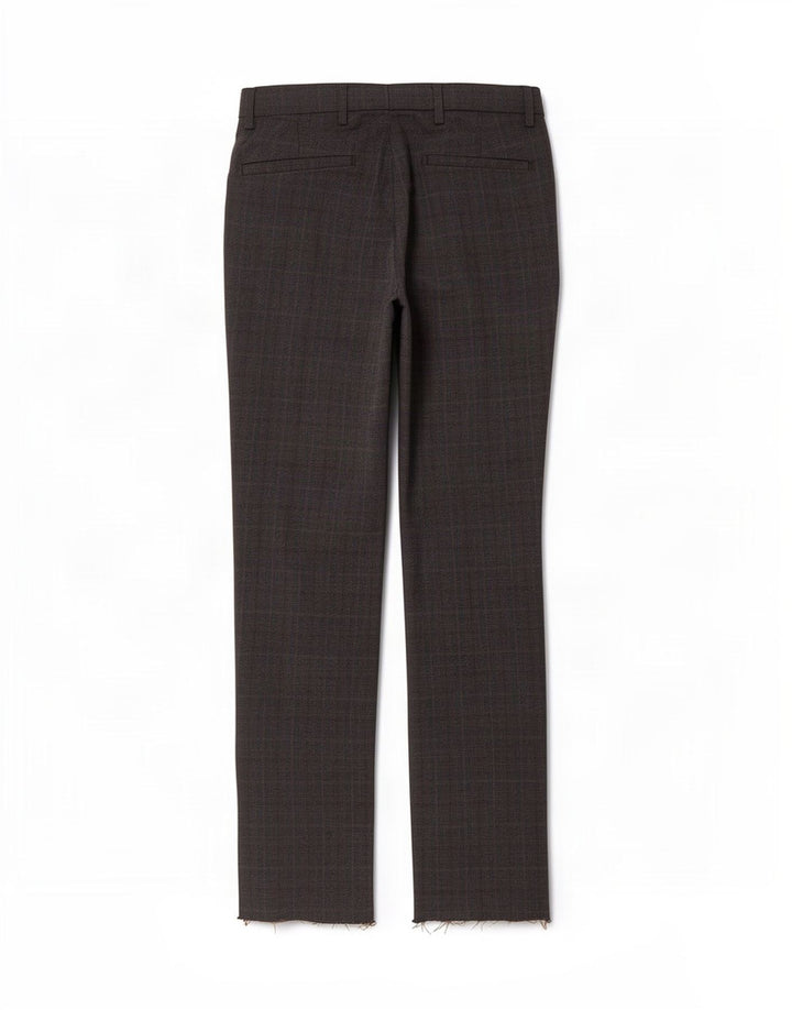 Pantaloni chino pentru bărbați Marks & Spencer L30 L33 poliester cu carouri maro