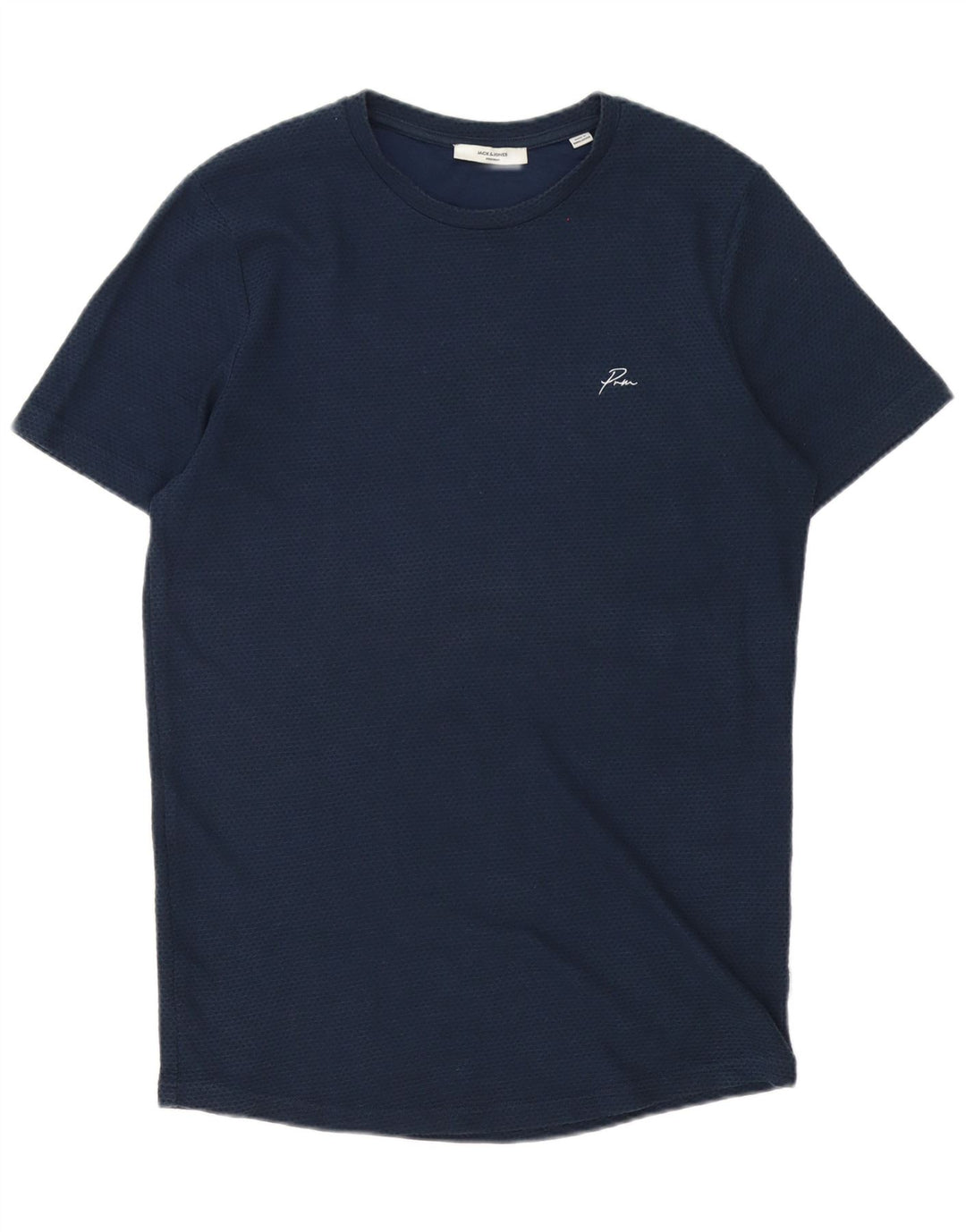 Tricou Jack & Jones pentru bărbați Top mediu din bumbac cu pete albastru bleumarin