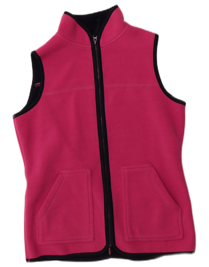 SF. Gilet Fleece BERNARD pentru fete 10-11 ani roz poliester
