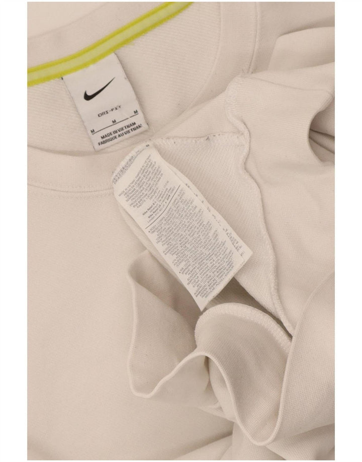 Pulover Nike Dri Fit pentru bărbați, bumbac alb mediu