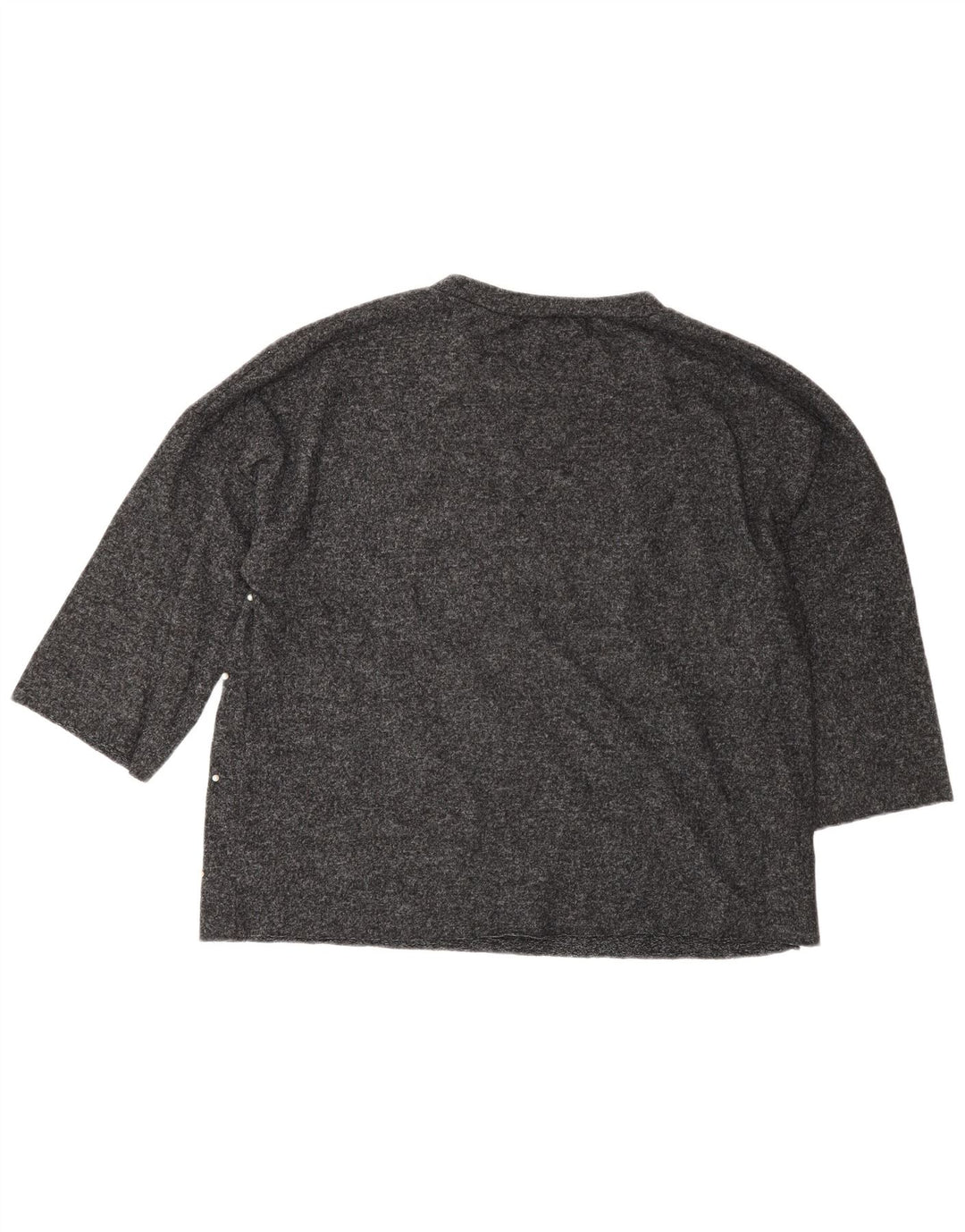 Top supradimensionat pentru femei Zara cu mâneci 3/4 UK 14 Medium Gri Poliester