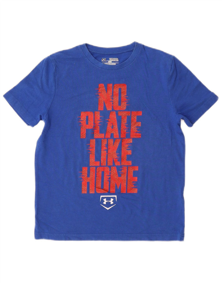 UNDER ARMOUR Băieți Heat Gear Tricou grafic Top 7-8 Ani Mic Albastru