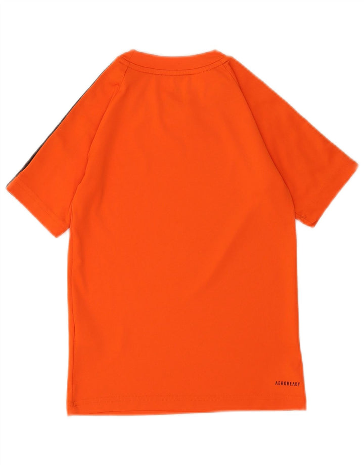 Tricou Adidas Aeroready pentru baieti Top 7-8 ani Poliester portocaliu