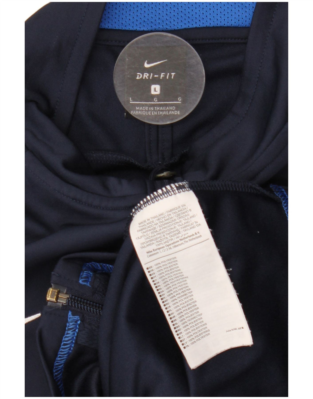 Jachetă de top pentru trening Nike Dri Fit pentru bărbați, mare, albastru bleumarin